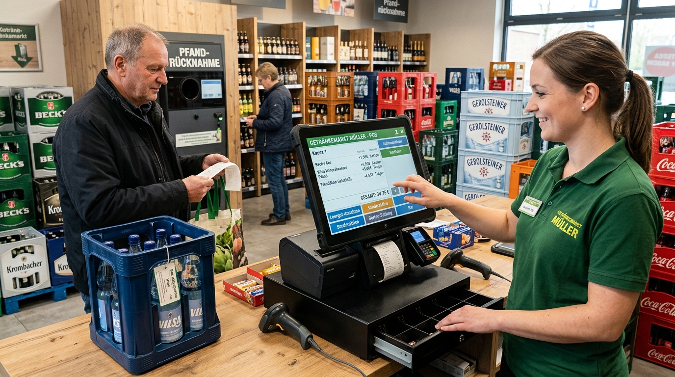MAXTOUCH Kassensystem für Getraenkemarkt
