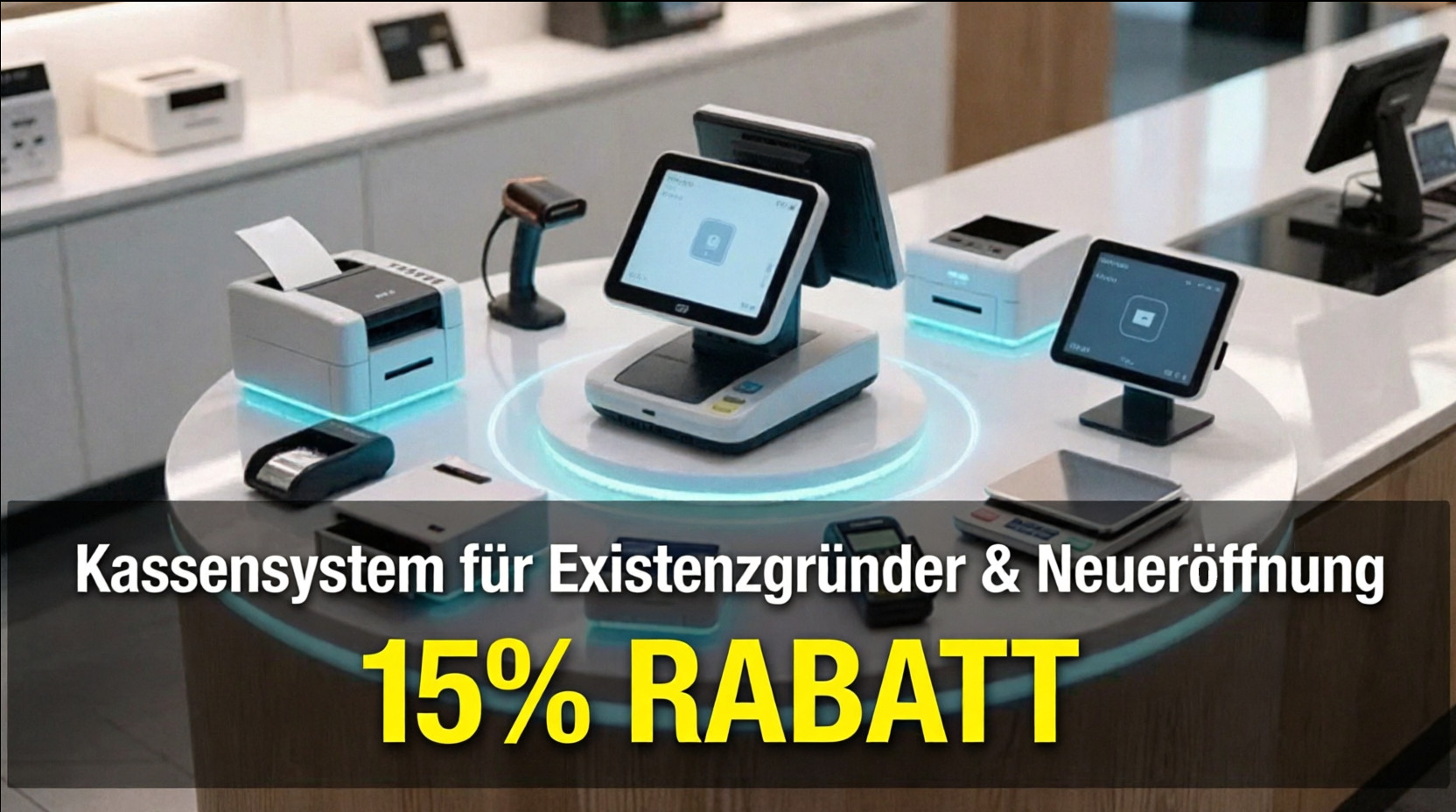 Kassensystem für Existenzgründer und Neueröffnung mit 15% Rabatt